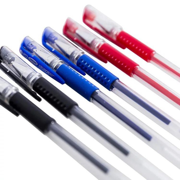 MERAH 1 DOZEN MIMI GEL INK PENS WHOLESALE QUALITY DOZENS OF BALL PENS MIXED COLORS BLACK RED BLUE