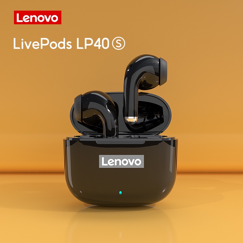 ของแท้ Lenovo หูฟังบลูทูธ LP40S PRO BT5.1 TWS หูฟังพร้อมไมโครโฟนในตัว IPX4 ทนต่อเหงื่อสวมใส่สบาย B25