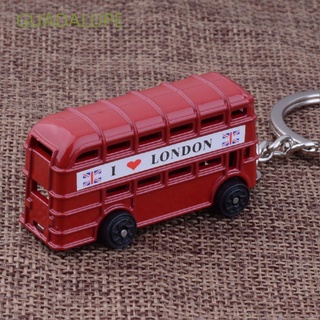 GUADALUPE 1 Piece Key Chain Exquisite Key Holder Key Ring Red Bus Model Creative I Love London New Arrival Souvenir/Multicolor