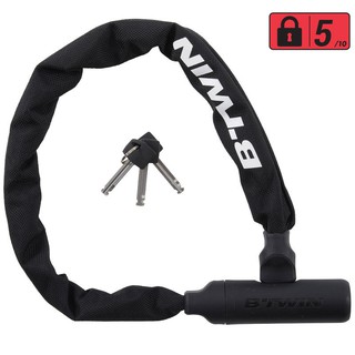 โซ่ล็อคจักรยานรุ่น 500 (สีดำ) - Heavy Duty Bike Chain with Integrated Lock Bicycle Motorbike Motorcycle Scooter Lock