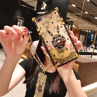 เคสโทรศัพท์ทรงเหลี่ยม FOR oppo RENO 4 Realme C11 X50 5g 5i 6i pro c3 XT X2 / RENO 2Z 3 4 10X 2F Square fashion brand mobile phone case cover flash gold rabbit