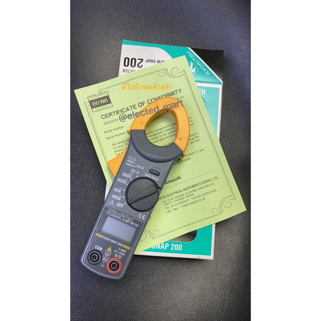 “รุ่นยอดนิยม”DIGITAL CLAMP METER คลิปแอมป์ KEW SNAP 200  วัดค่าทางไฟฟ้า ดิจิตอลแคล้มป์มิเตอร์ คู่ตัวช่างมืออาชีพ ราคา ถูกที่สุด ดีลบีเคเค แกลเลอรีภาพที่ 4