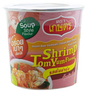 วุ้นเส้นคัพ รสต้มยำกุ้ง Kaset Instant Bean Vermicelli Noodle Shrimp Tomyum Flavour 30g.