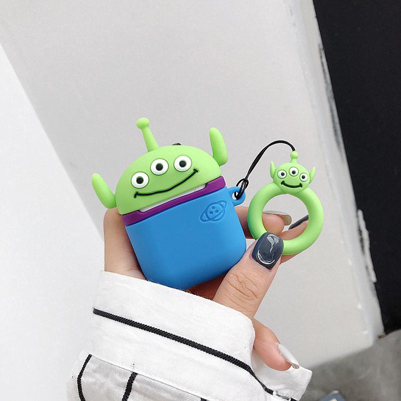 Cute AirPods Case Silicone Protective Cover For AirPods 1/2 Cartoon Mike Sullivan Alien Monster University for I9s I11s