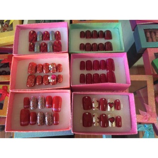 💅เล็บเจล150฿โทนสีแดง