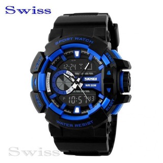 Swiss Sports Watch นาฬิกาข้อมือ นาฬิกาข้อมือผู้ชาย กันน้ำ No.0109 - Blue