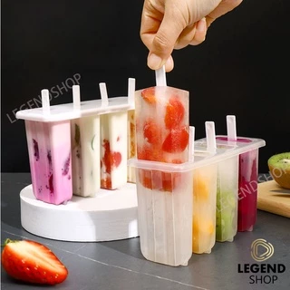 แม่พิมพ์ไอติม 4 แท่ง แม่พิมพ์น้ำแข็ง พิมพ์ไอศครีม DIY วัสดุ พลาสติก