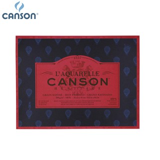 Canson(แคนสัน) บล็อคสีน้ำ เฮอริเทจ เกรดมืออาชีพ ผิวเรียบ ขนาด 31×41 ซม. หนา 300 แกรม บรรจุ 20 แผ่น 100720009