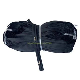 เส้นซิปไนล่อน เบอร์ 3 สีดำ ยกม้วน 100 หลา