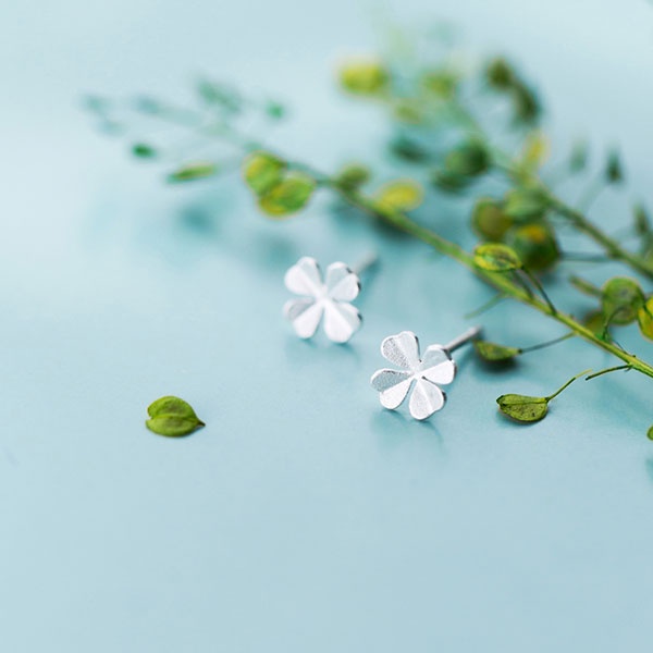 Clover Earrings ต่างหูเงินแท้