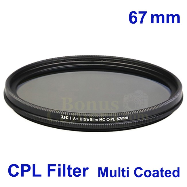 ฟิลเตอร์ CPL ขนาด 67 มม. แบบมัลติโค้ต ขอบบาง ช่วยปกป้องหน้าเลนส์ JJC 67 mm Multi Coated Slim CPL Fil