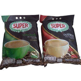 Super ซุปเปอร์กาแฟ กาแฟปรุงสำเร็จ  3in1  20 กรัม x 100ซอง  รสเอสเปรซโซ่ เข้ม กลมกล่อม / ออริจินัล หอมกลมกล่อม