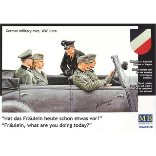 ฟิกเกอร์โมเดล Master Box Model 1/35 MB3570 Fräulein, what are you doing today? German military men, WW II era