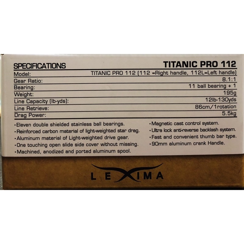 รอกตีเหยื่อปลอม BANAX TITANIC PRO 112 - gjtlrtewk1 - ThaiPick