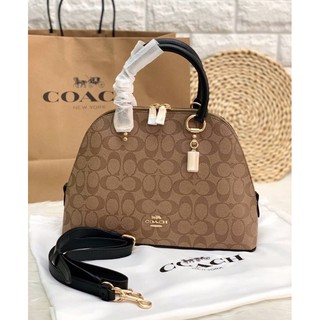 COACH KATY SATCHEL IN SIGNATURE CANVAS ((2558))