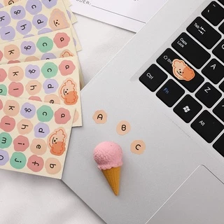 สติ๊กเกอร์ตัวอักษรภาษาอังกฤษ แบบสี ขนาดเล็ก สําหรับตกแต่งสมุดไดอารี่ 1 แผ่น