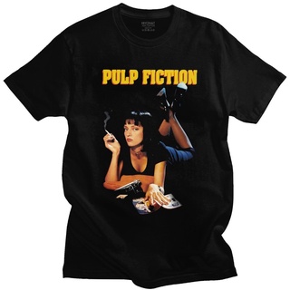 เสื้อยืดผ้าฝ้ายพิมพ์ลาย เสื้อยืดแขนสั้น พิมพ์ลาย Mia Wallace Quentin Tarantino สไตล์วินเทจ สําหรับผู้ชาย