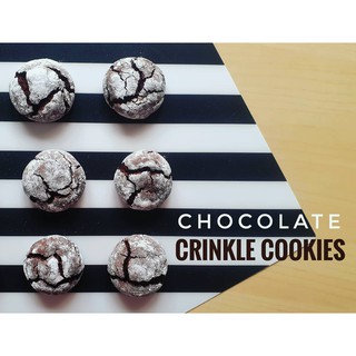 คุกกี้หน้าแตก (Chocolate Crinkle Cookies) Top8Free#Gluten Free#Vegan