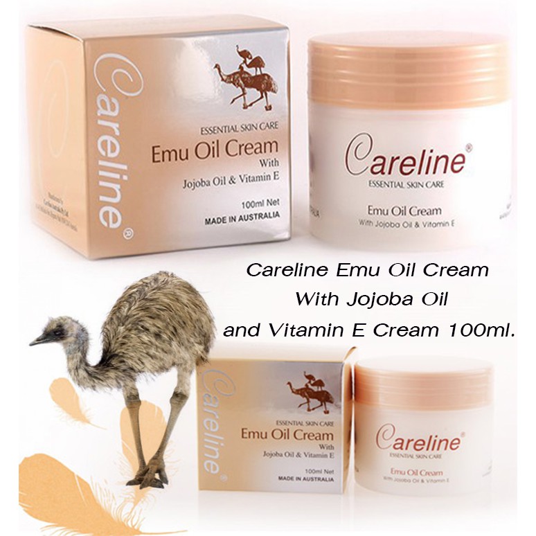 ครีมน้ำมันนกอีมู Careline Emu Oil Cream With Jojoba Oil and Vitamin E Cream 100ml สูตรพิเศษ้ฉพาะของออสเตรเลีย