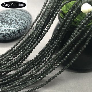 Black Obsidian Small Beads ลูกปัด Obsidian ดำเล็ก ๆ หินธรรมชาติเหลี่ยมเพชรพลอย Cut Shining DIY