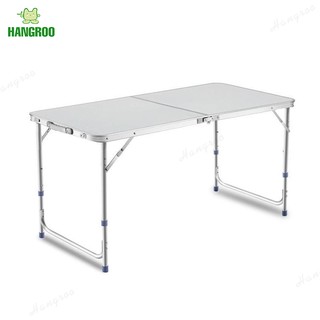 HANGROO M64 โต๊ะสนาม แบบพกพา ปิคนิค ปรับความสูงได้ 3ระดับ **สินค้าได้เพียงโต๊ะพับ ไม่มีเก้าอี้**
