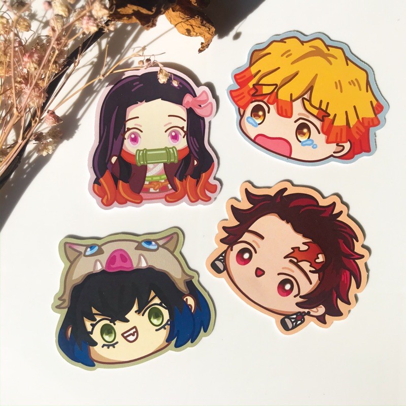 [hamprints] Demon Slayer Kimetsu No Yaiba bojo Journal Stickers PC Macbook Decor Stickers ️