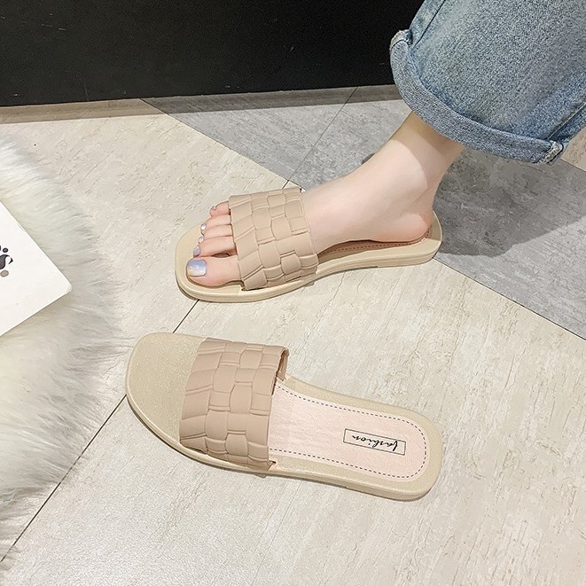 joycehappii รองเท้าแตะแฟชั่น รองเท้าแตะแฟชั่นรุ่นใหม่ สไตล์เกาหลี สีพื้นสวยงามตามสมัย