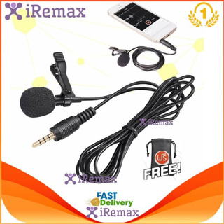 iRemax Collar Microphones Phone Mini Microphone 3.5mm Jack Handsfree Lapel Wired Condenser Karaoke OK Mic