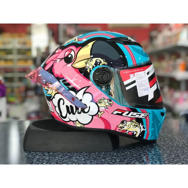 หมวกกันน๊อค FUSE NRX EVO แว่นชั้นเดียว สปอยเลอร์ใสแบบใหม่
