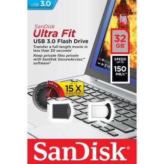 แฟลชไดร์ฟ FD Sandisk Ultra Fit 32Gb USB3.0 (SDCZ43-032G-GAM46) สามารถออกใบกำกับภาษีได้