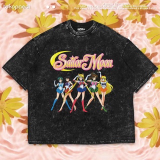 เสื้อยืดผ้าฝ้ายพิมพ์ลายขายดี เสื้อยืด ขนาดใหญ่ พิมพ์ลาย WASHING SAILOR MOON | เสื้อยืด ขนาดใหญ่ | เสื้อยืด พิมพ์ลายซักผ้