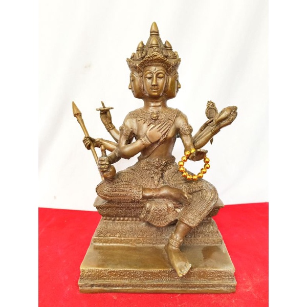 ท้าวมหาพรหม รุ่นพรหมบวร วัดบวรนิเวศวิหาร กรุงเทพ ปี2553 เนื้อทองเหลือง หน้าตัก5นิ้ว – โปรปัง