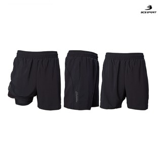 BCS SPORT กางเกงวิ่งขาสั้น(2ชั้น) UNISEX มีรัดกล้ามเนื้อภายในตัว รหัส R720 เนื้อผ้า AIR NANO-LIGHT