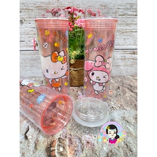แก้วน้ำทรงสูง ลายคิตตี้ มายเมโลดี้ ความจุประมาณ 500-600ml. #ร้านรุ้งจิปาถะ