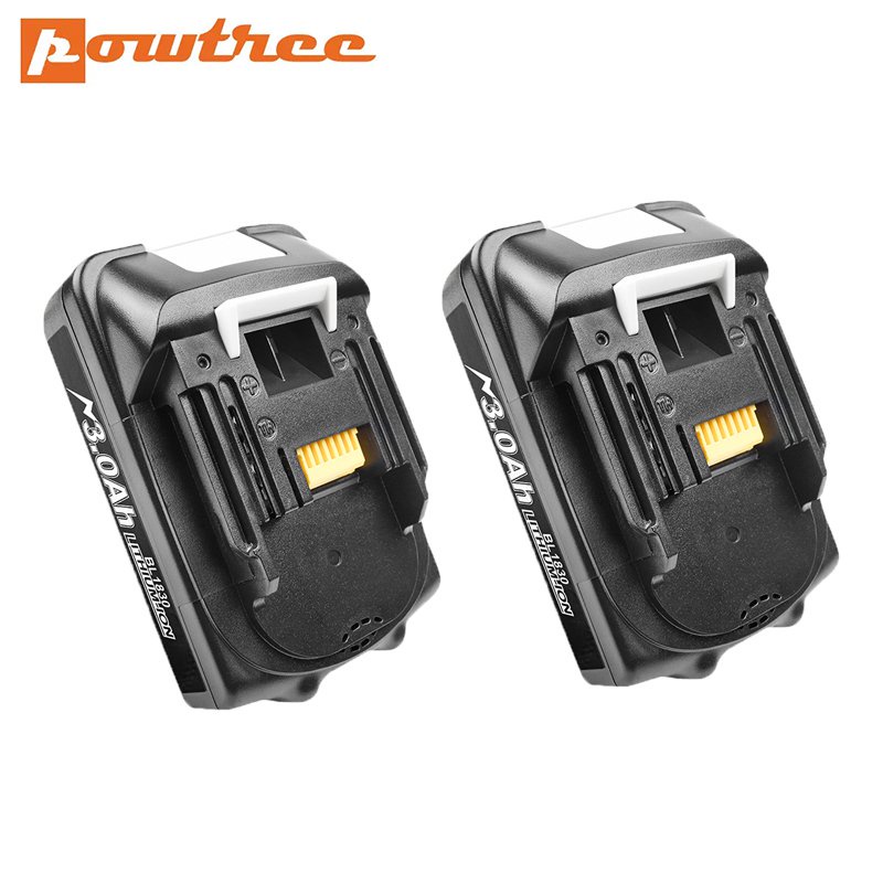 Powtree BL1860 แบตเตอรี่ 18 V 6000 mAh ลิเธียมไอออนสำหรับ Makita 18 v แบตเตอรี่ BL1840 BL1850 BL1830