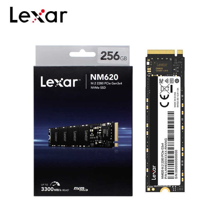 Lexar NM620 M.2 NVME-PCIe Gen3x4 256GB SSD