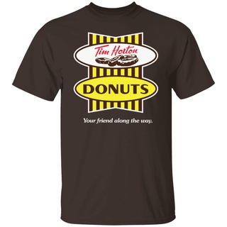 เสื้อยืดสีขาวAvaliableim เสื้อยืดแฟชั่น พิมพ์ลาย Hortens Hockey Canadian Donuts ของขวัญที่ดีที่สุดS-4XL