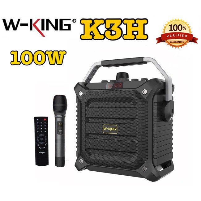 DKK POWER ลำโพงบลูทูธแบบพกพา W-king K3H(HIGHT CLASS)กำลังขับ100Wพลังเสียงดังซะใจ เบสหนักของแท้ 100% 