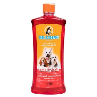 BEARING Tick &amp; Flea Dog Shampoo แบร์ริ่งแชมพูกำจัดเห็บหมัด สำหรับสุนัขมีกลิ่นสาบ 600 ml.(สีแดง)