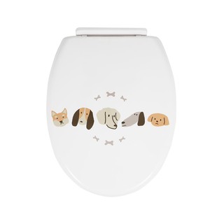 ฝารองนั่งพลาสติก MOYA L-20205 ลาย Face Dog (ขนาด 36.5 x 46.5 cms) TOILET SEAT MOYA L-20205 DOG FACE