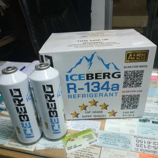 น้ำยาแอร์ R-134a ICEBERG แบบกระป๋อง 500g(ยกลัง12กระป๋อง)