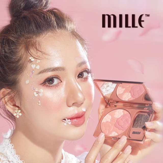 Mille le jardin rose blusher มิลเล่ปัดแก้ม บลัชออนกุหลาบ