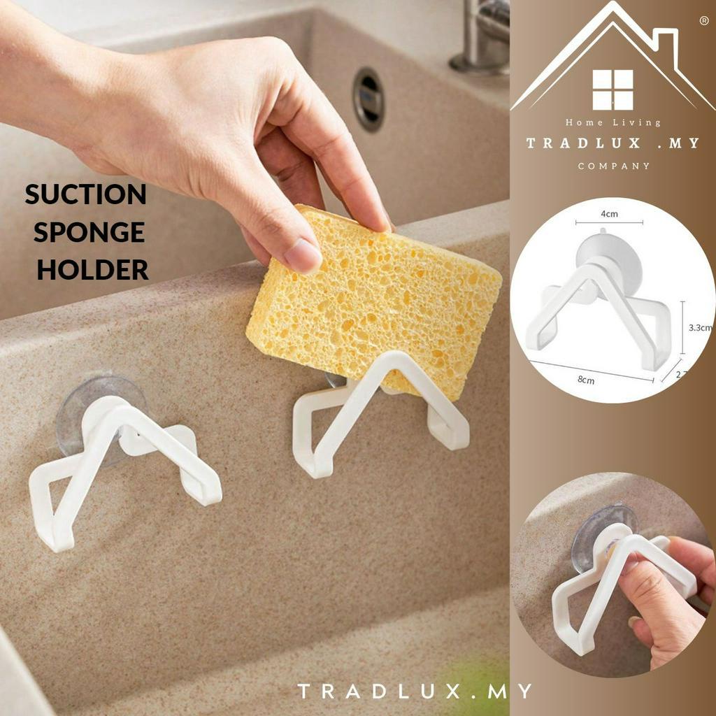 Tradlux Sponge Rack Holder Kitchen Organizer Suction Cup Sink Drain Rack Sponge Storage Organizer Si