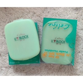 Celina UV Block SPF 15 เซลีน่า ยูวีบล็อก แป้งพริตตี้ 14 กรัม