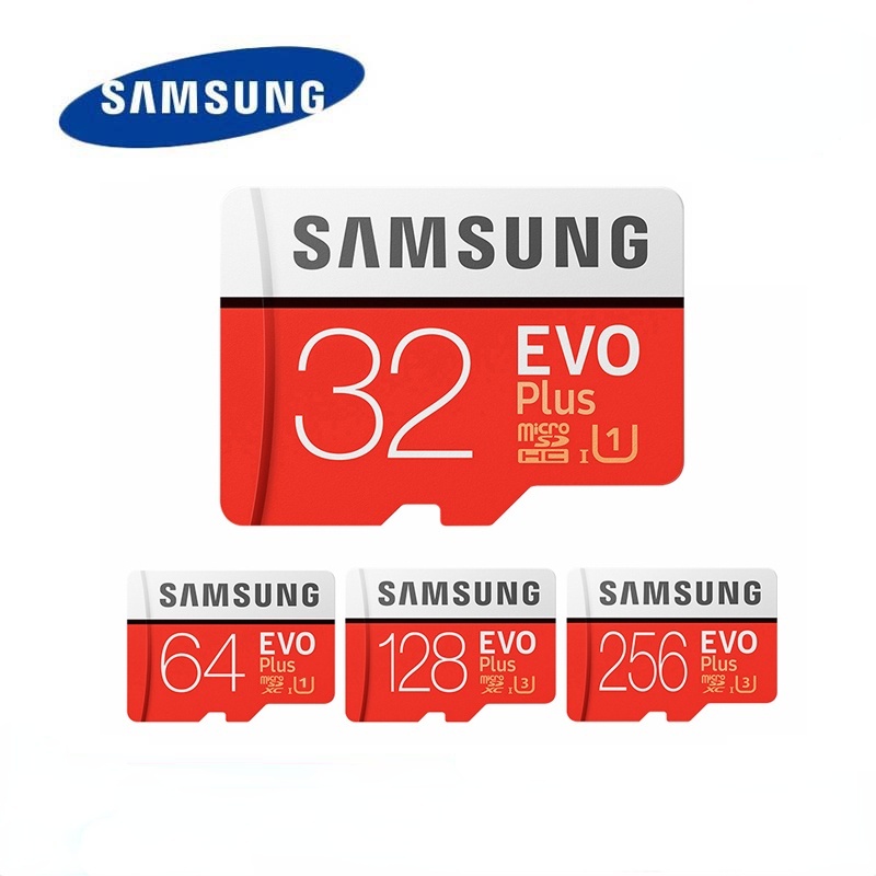 New SAMSUNG 256G 128GB 64GB 32GB 16GB  100Mb/s Class10 U3 U1 SDXC Grade EVO+ Micro SD Card