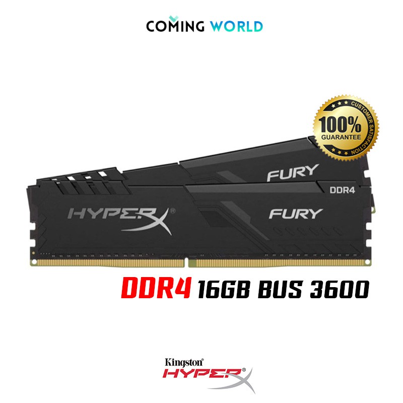 RAM (แรม) Kingston HyperX Fury DDR4 16GB (8*2) 3600Mhz ใหม่ PC MEMORY
