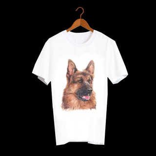 เสื้อลายหมา DGS004 german shepherd เสื้อยืด เสื้อยืดลายหมา เสื้อยืดสกรีนลายหมา