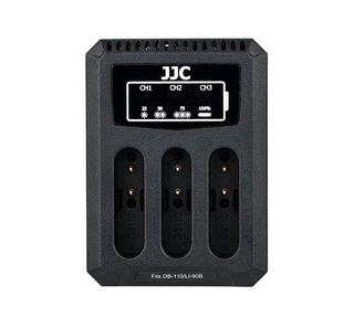 JJC USB Multi Battery Charger for Ricoh GRIII (GR3) WG-6 ,Olympus Tough TG-6 TG6, TG-5 TG5, TG-4 TG4, TG-3 TG3, TG-2 TG2, TG-1 TG1, Stylus X-Z2 iHS, SP-100 Camera  (Charger for Ricoh DB-110, Olympus LI-90B/LI-92B)