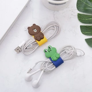 Fast Ship การ์ตูนสายไฟตัวป้องกันสายเคเบิลสายเคเบิล Organizer Charger Protector Cable Winder สําหรับสายชาร์จ/สายหูฟัง