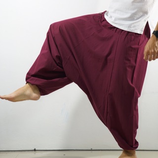 Harem pants กางเกงม้งเด็กดอย (Unisex) กางเกงม้งยาว กางเกงผ้าฝ้าย